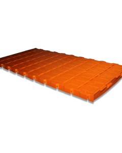 Plastic slat 1000x500 orange 10% slat area for piglets